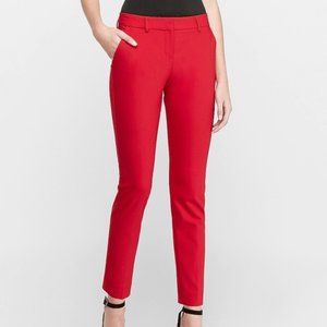 Express Editor Ankle Dress Pants Firecracker Red